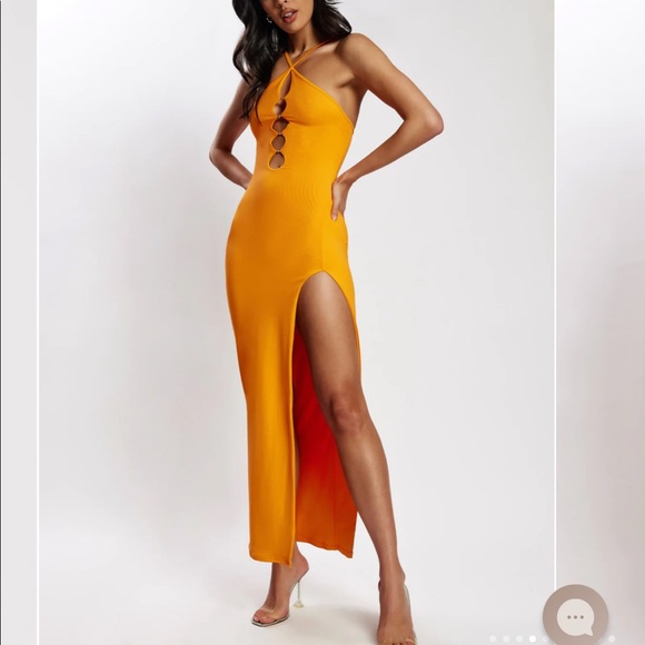 BRAND NEW Meshki Orange Dress - Picture 4 of 4